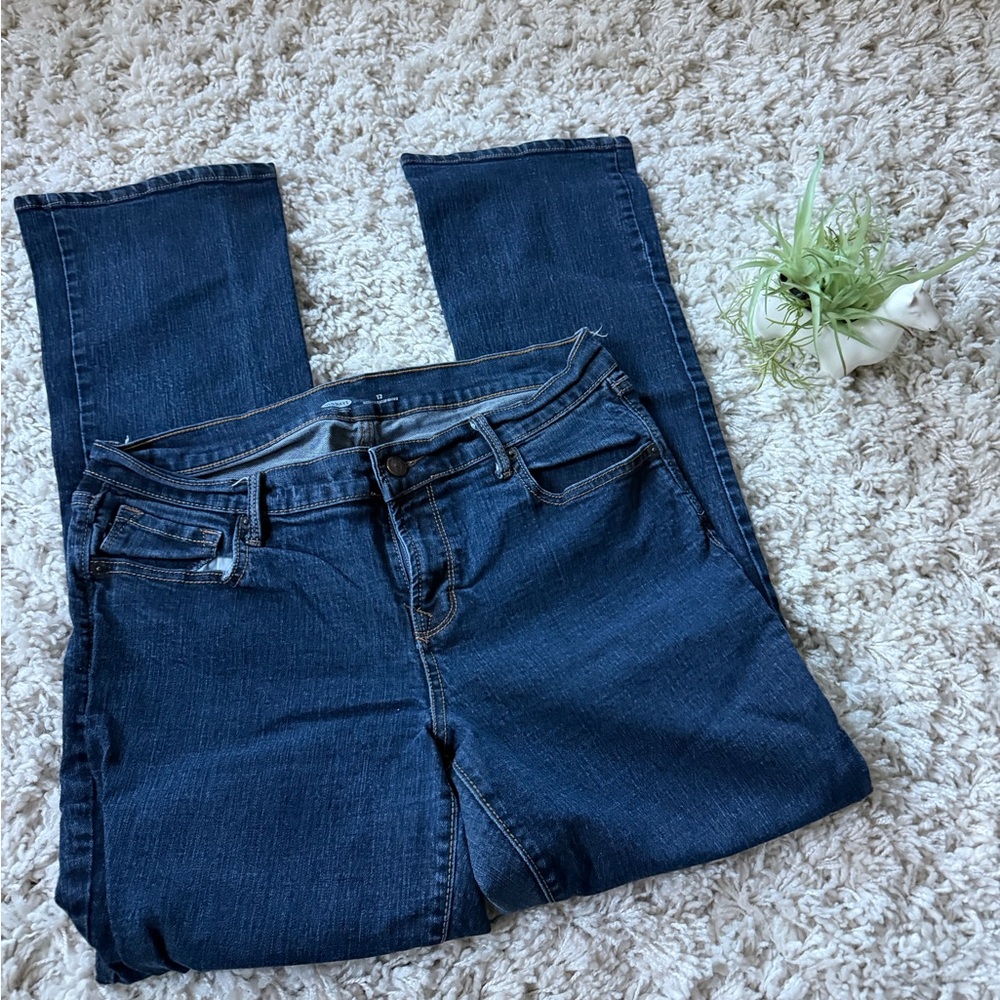 Old Navy Indigo Straight Leg size 12 regular standard simple casual Jeans